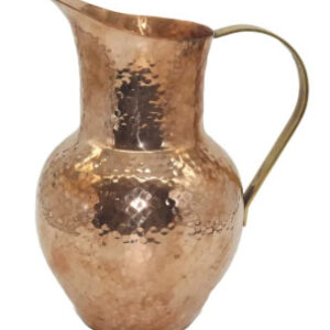 Beaker Vase Jug- Hammered Large Copper