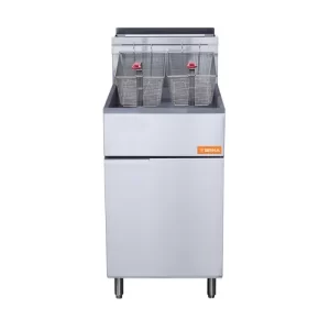 Brika BFR-70 70 Lb Floor Tube Fired Natural Gas Fryer