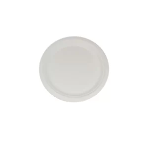 Disposable Round Sugarcane Fiber Plates 7 inch