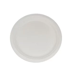 Disposable Round Sugarcane Fiber Plates 9 inch
