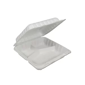 Hinged – Clamshell Square Container 3 compartment EP-83- 150 PCS