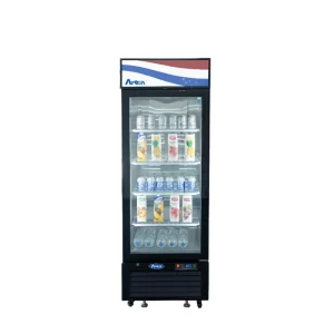 MCF8720GR — Atosa Black Cabinet One (1) Glass Door Merchandiser Freezer