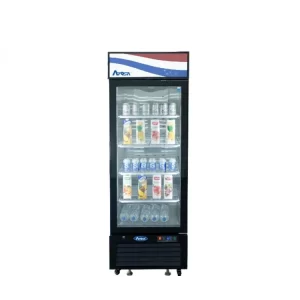 MCF8725GR — Atosa Black Cabinet One (1) Glass Door Merchandiser Cooler