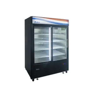 MCF8727GR — Atosa Black Cabinet Two (2) Sliding Glass Door Merchandiser Cooler