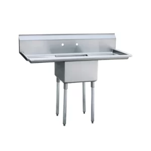 MRSA-1-D — 18″ One Compartment Sink with Left and Right Drain Boards