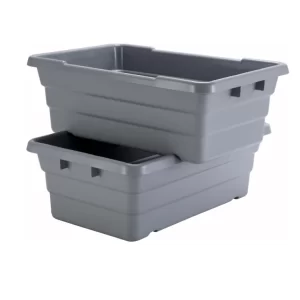 Nesting Polypropylene Lug Box, Gray