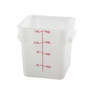Square Storage Container, Translucent, Polypropylene