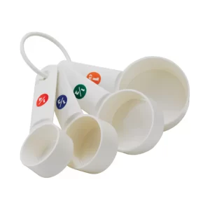 White Plastic Measuring Cup Set